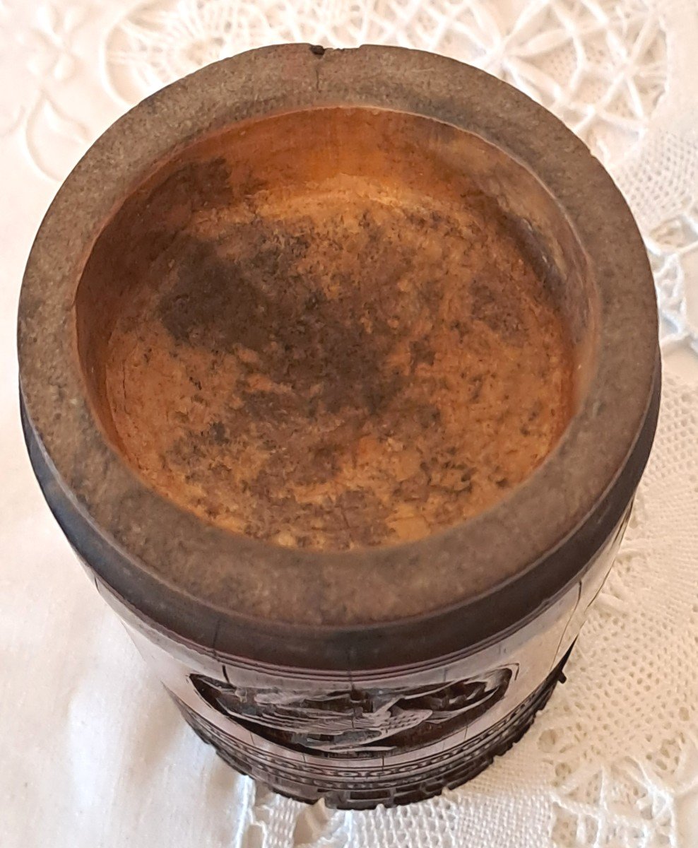 Tea Or Tobacco Pot In Carved Bamboo, China Circa 1900-photo-8