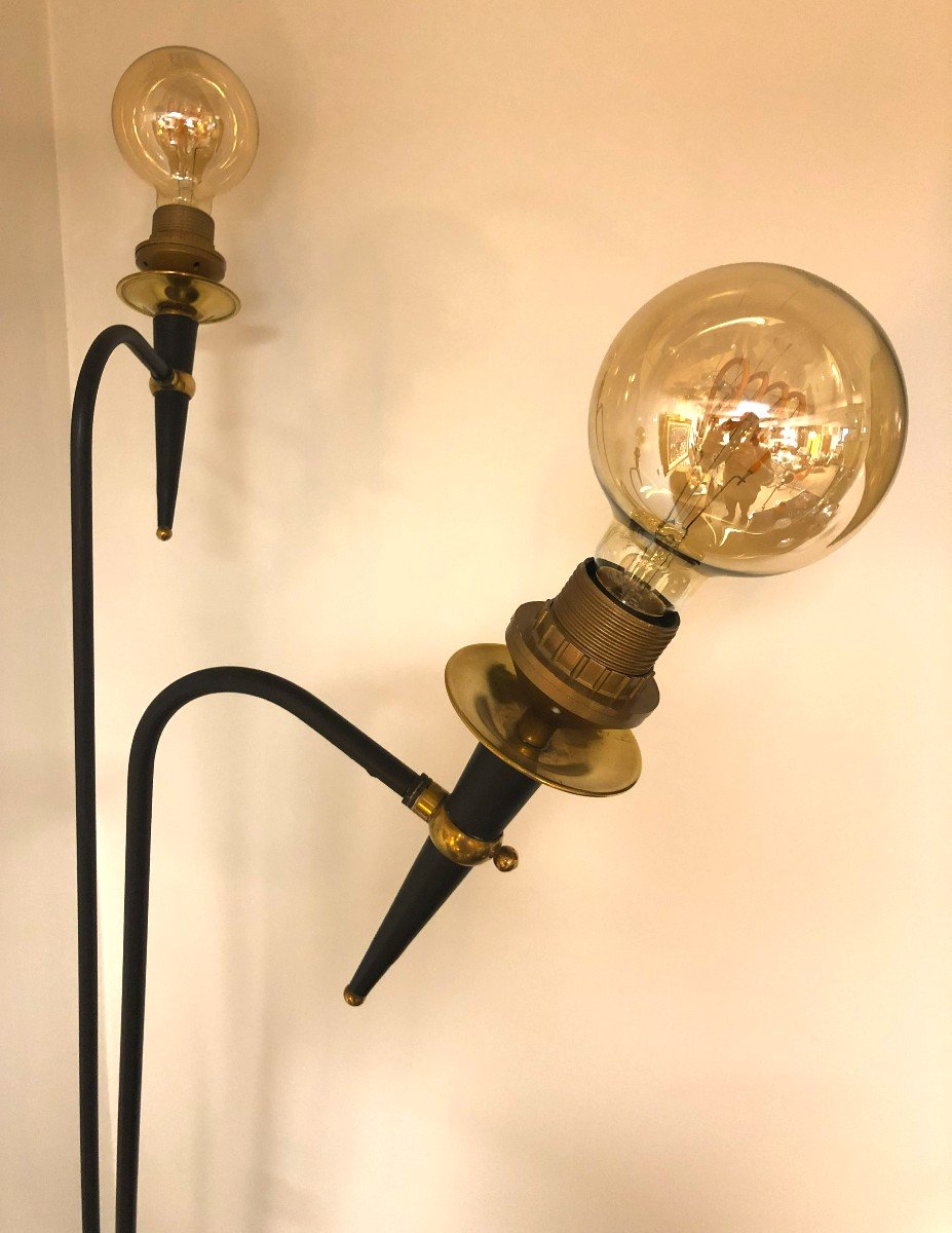 Lampadaire Vintage à 3 Bras de Lumière de la Maison Lunel, Années 1950-photo-3