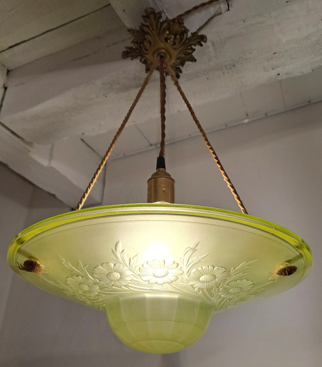 Rare Art Nouveau Uraline Basin Suspension, Early 20th Century-photo-3