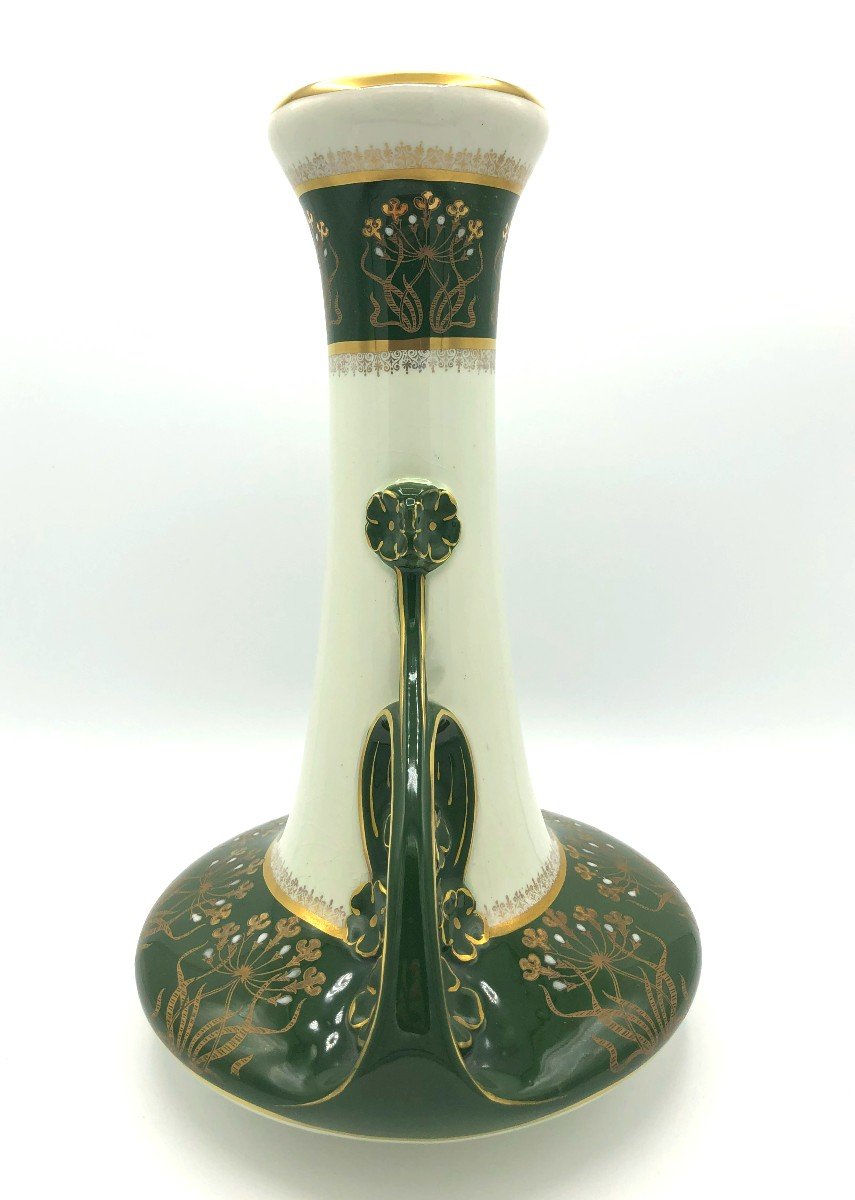 Vase Art Nouveau Keller & Guérin Lunéville en Faïence Fine, XIXème Siècle-photo-3