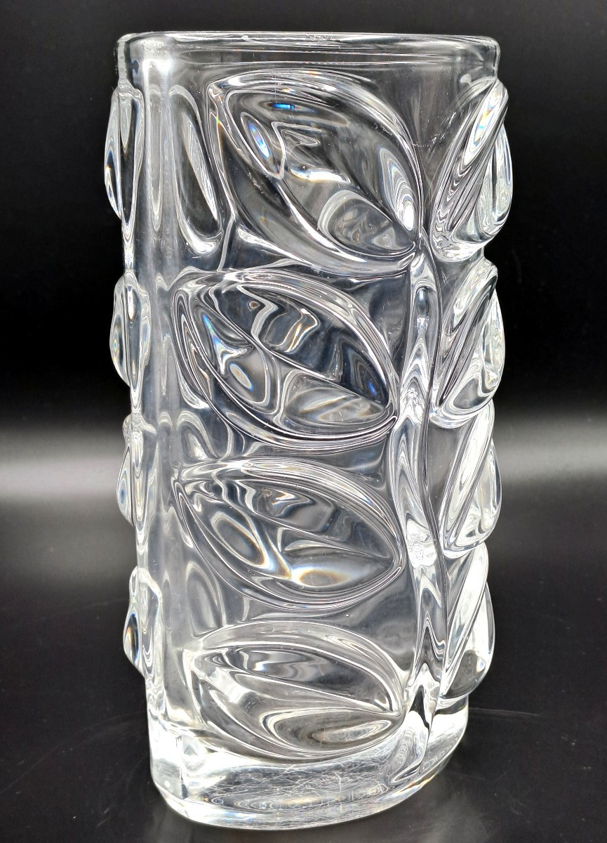 Lorraine Crystal Vase, Art Deco Style, Mid-20th Century-photo-2