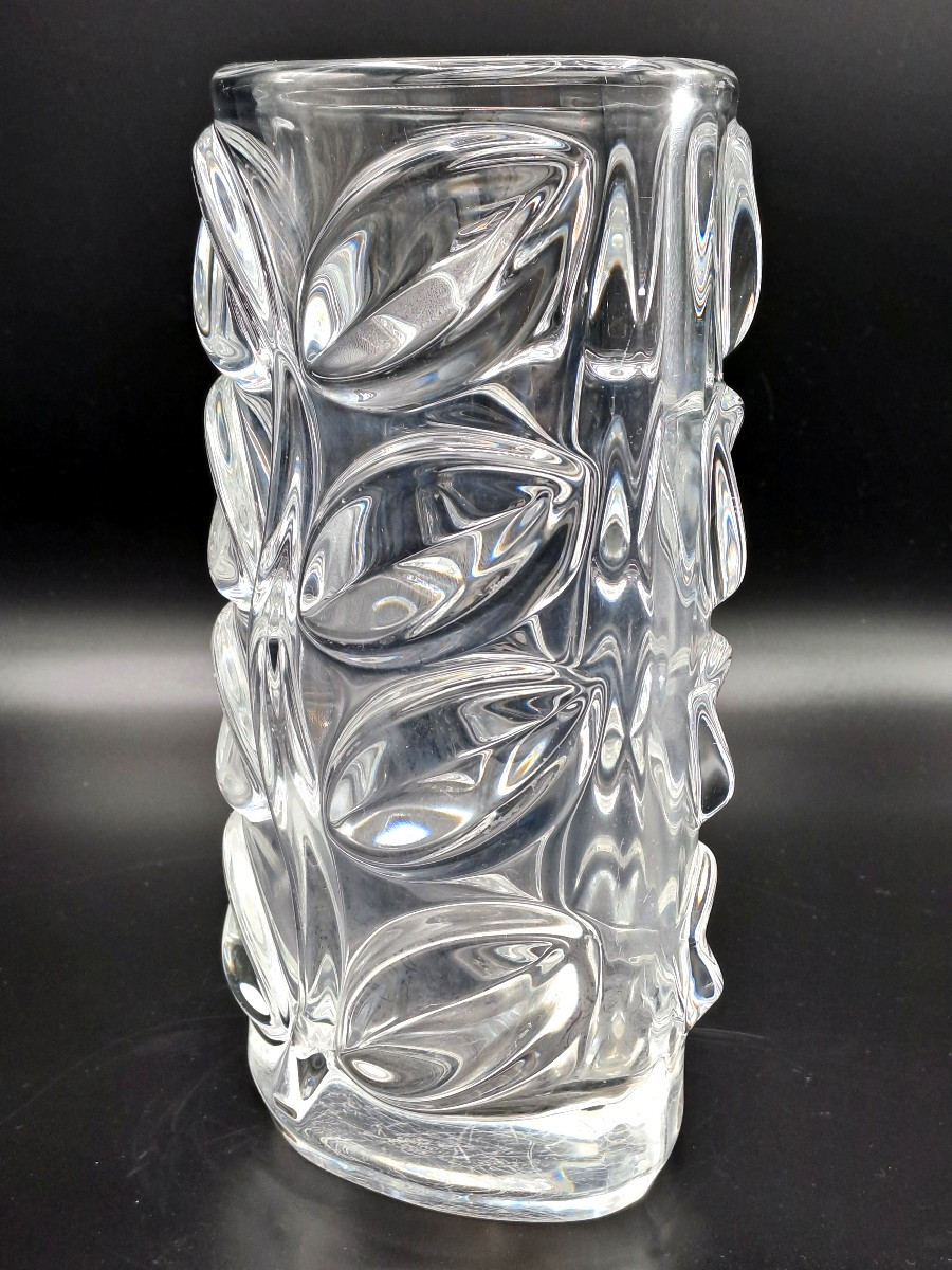 Lorraine Crystal Vase, Art Deco Style, Mid-20th Century-photo-4