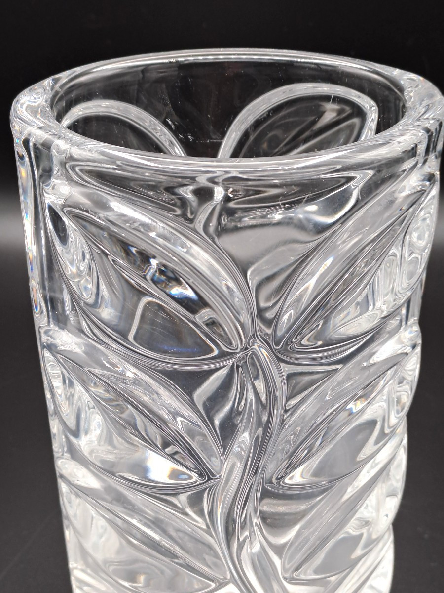 Lorraine Crystal Vase, Art Deco Style, Mid-20th Century-photo-2