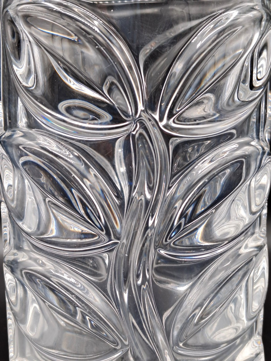 Lorraine Crystal Vase, Art Deco Style, Mid-20th Century-photo-5