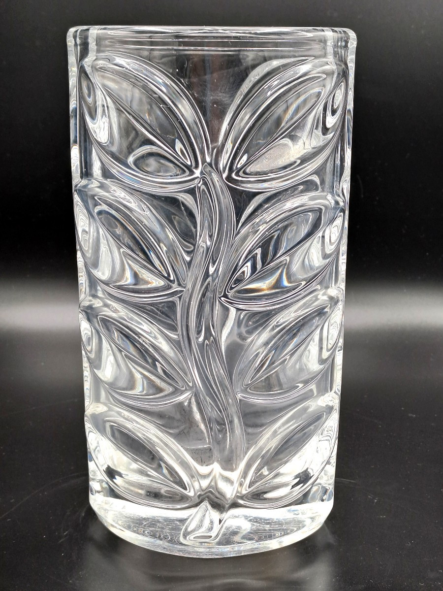 Lorraine Crystal Vase, Art Deco Style, Mid-20th Century