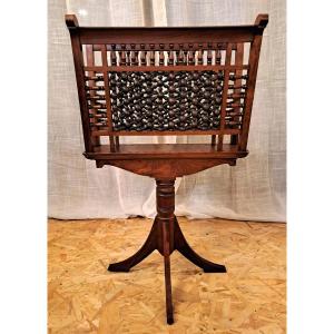 Mahogany And Moucharabieh Magazine Rack, Colonial Period