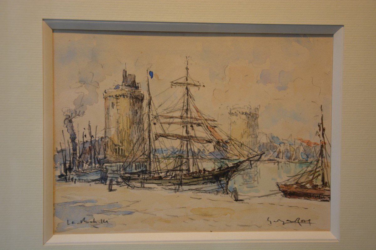  Georges Rose, Watercolor La Rochelle-photo-2