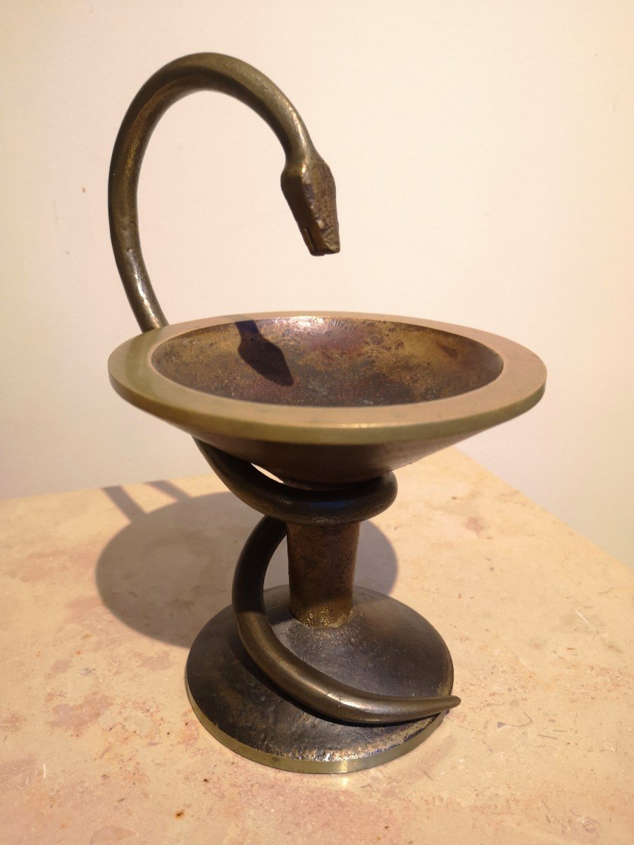 Caducée En Bronze