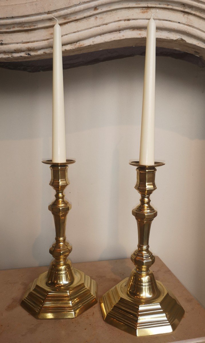 Pair Of 18th Century Candlesticks -photo-2