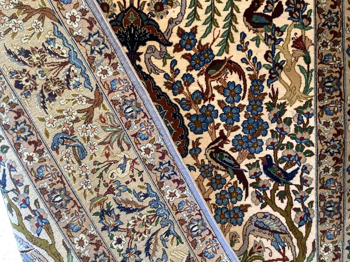 Isfahan Carpet 1.60 X 1.10 Wool And Silk-photo-3