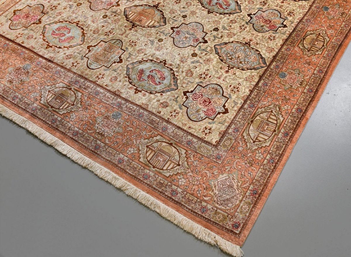 Ghom (iran) Silk Rug-photo-2