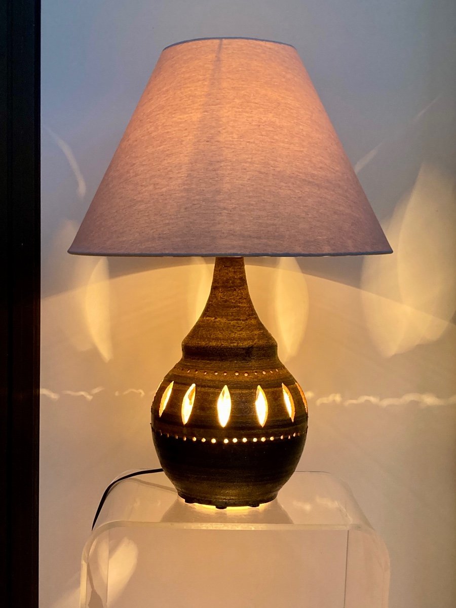 Lampe Pelletier Double éclairage Atelier La Roue Circa 1960