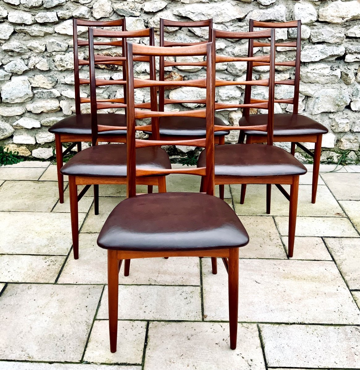 Série De 6 Chaises Design Scandinave Années 1960 De Niels Koefoed