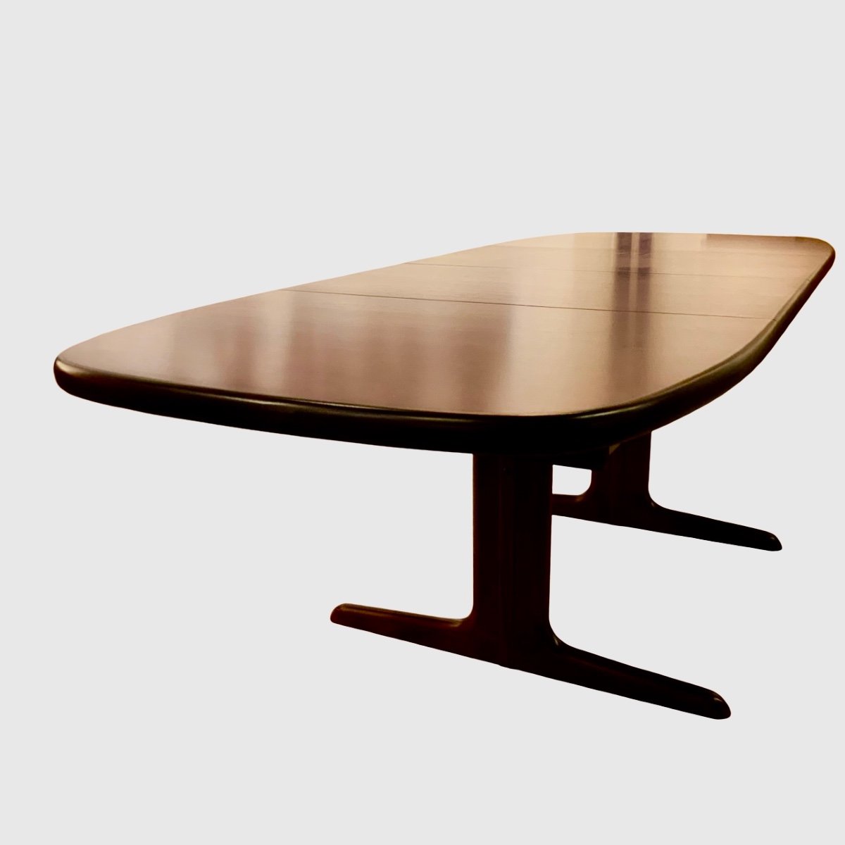 Table de salle à manger à Rallonges Design Scandinave Années 1960 En Acajou-photo-3