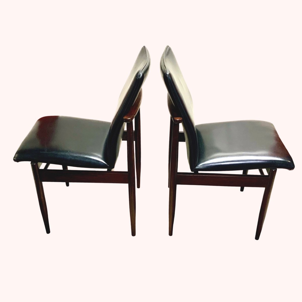 4 Scandinavian Rosewood Chairs, 1960s/70s-photo-4