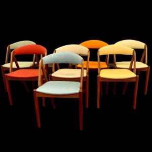 8 Scandinavian Design Chairs From The 1960s By Kai Kristiansen In Solid Teak