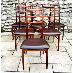 Série De 6 Chaises Design Scandinave Années 1960 De Niels Koefoed