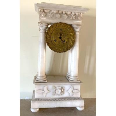Nineteenth Portico Pendulum In Alabaster