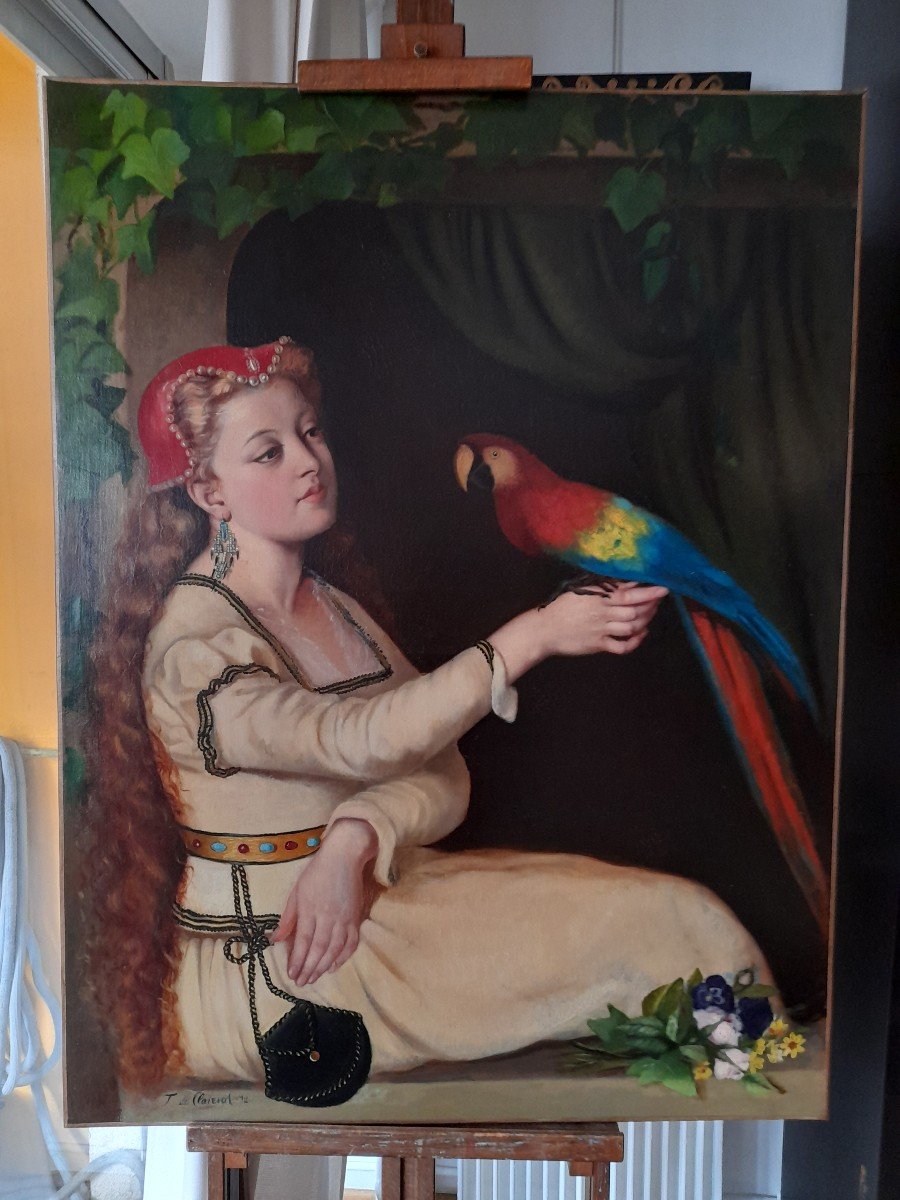 Jeune Fille Au Perroquet