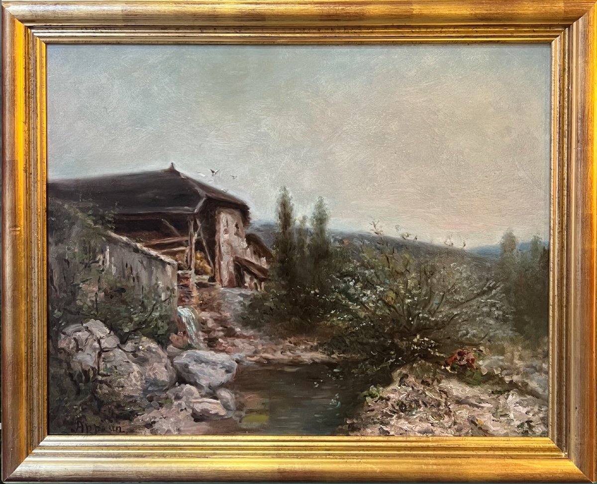 Mountain Landscape Signed Adolphe Appian