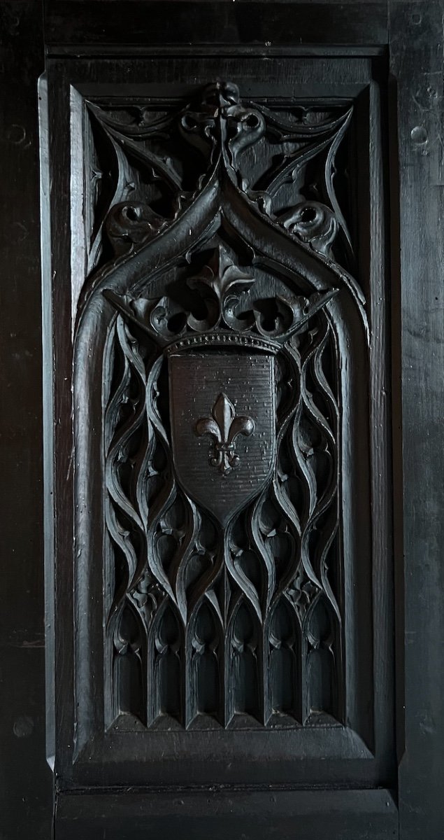 Panels In Wood And Plaster Representing The Blazons Of Dauphiné-photo-2