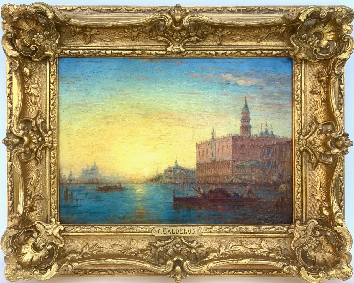 Vue De Venise Par Charles Clément Calderon