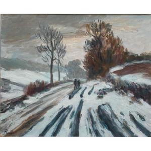 Winter Landscape Under Snow. Leonard Bordes