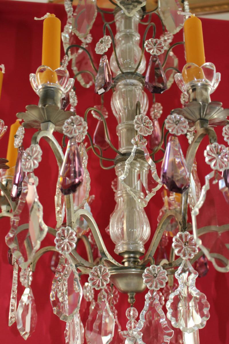 Chandelier Cage 8 Lights And With Crystal Louis XV Style-photo-4