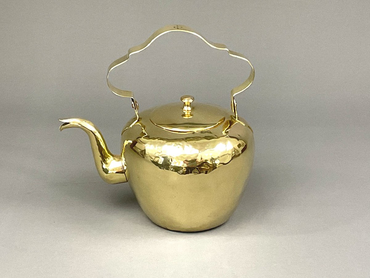 18th Wrought Brass Kettle-photo-3