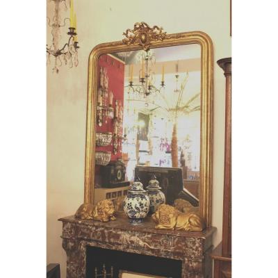 Grand Louis Philippe Fireplace Mirror Ch. Buquet, Paris