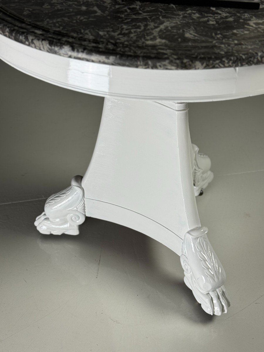 White Gueridon Table-photo-2