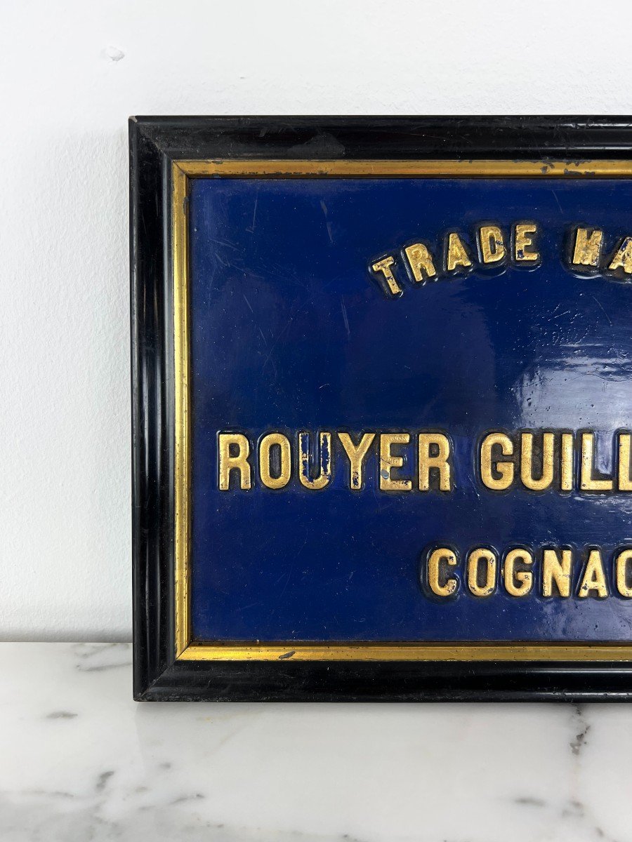 Enamel Advertising Sign For Rouyer Guillet Cognac-photo-3