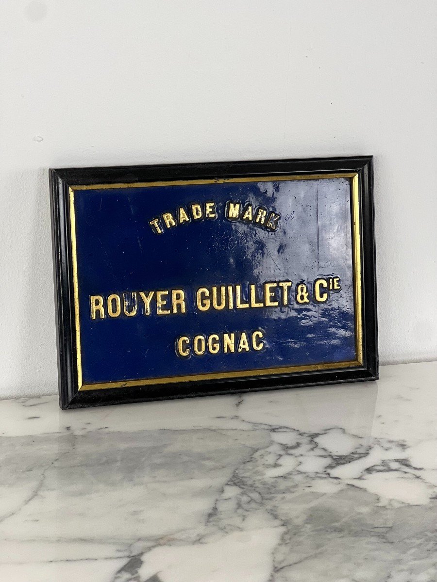 Enamel Advertising Sign For Rouyer Guillet Cognac-photo-4