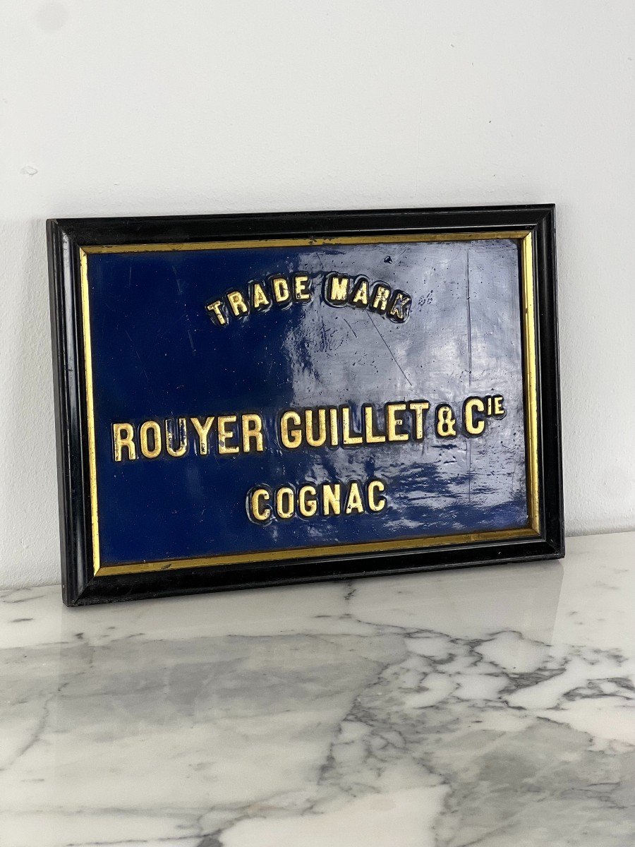 Enamel Advertising Sign For Rouyer Guillet Cognac-photo-5