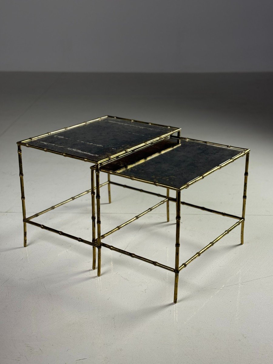 Faux Bamboo Nesting Tables-photo-4