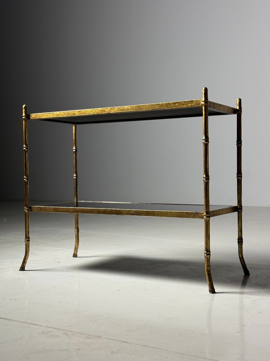 Faux Bamboo Side Table-photo-4