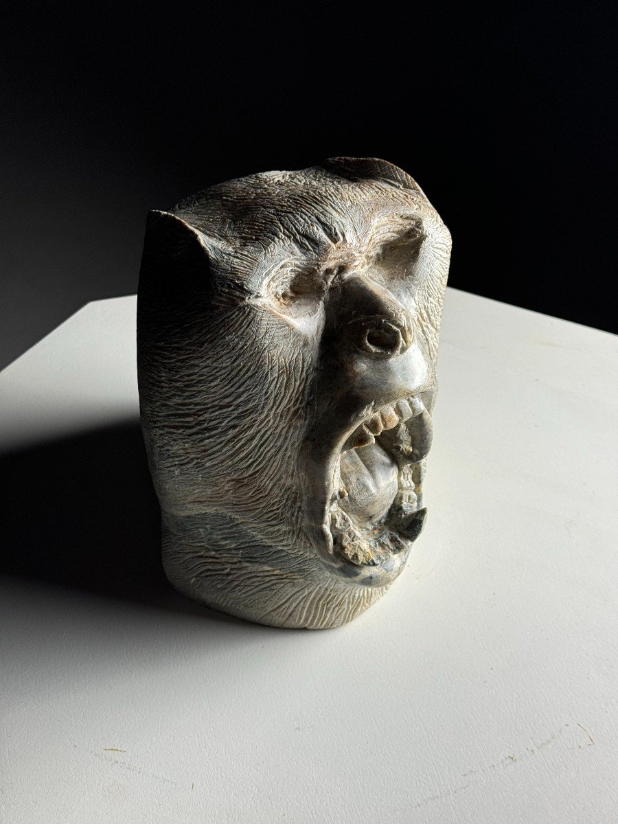 Hand Carved Monkey Head-photo-4