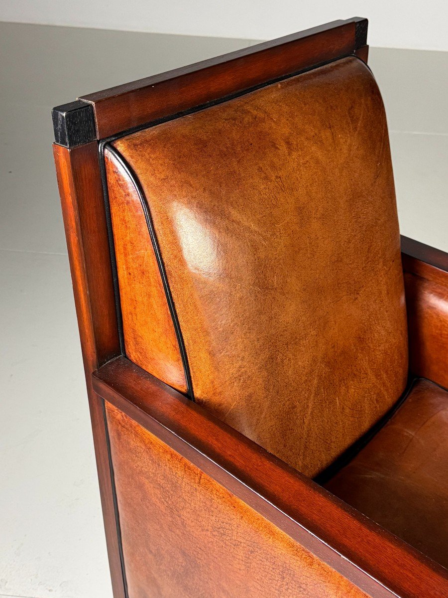 Art Deco Sheepskin Club Chairs-photo-7