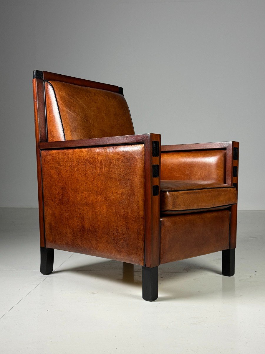 Art Deco Sheepskin Club Chairs-photo-8