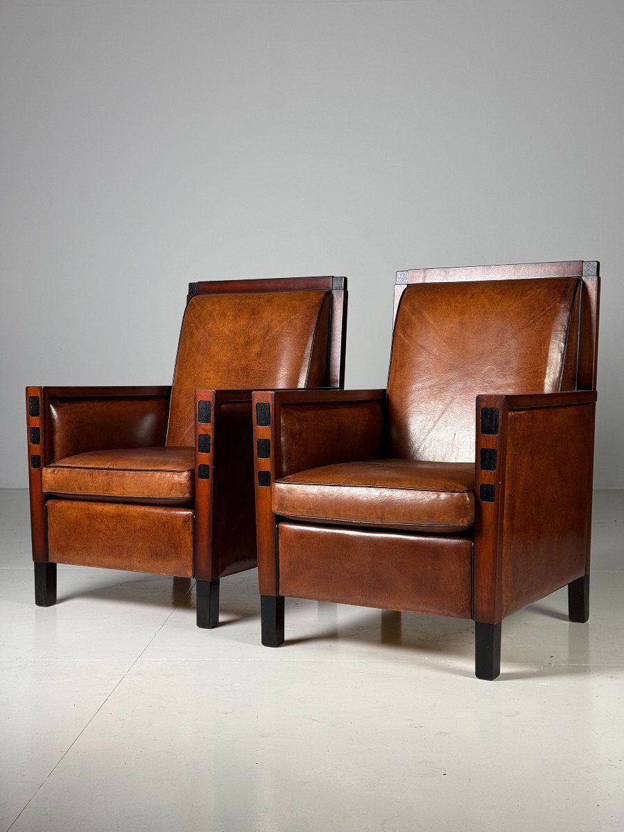 Art Deco Sheepskin Club Chairs