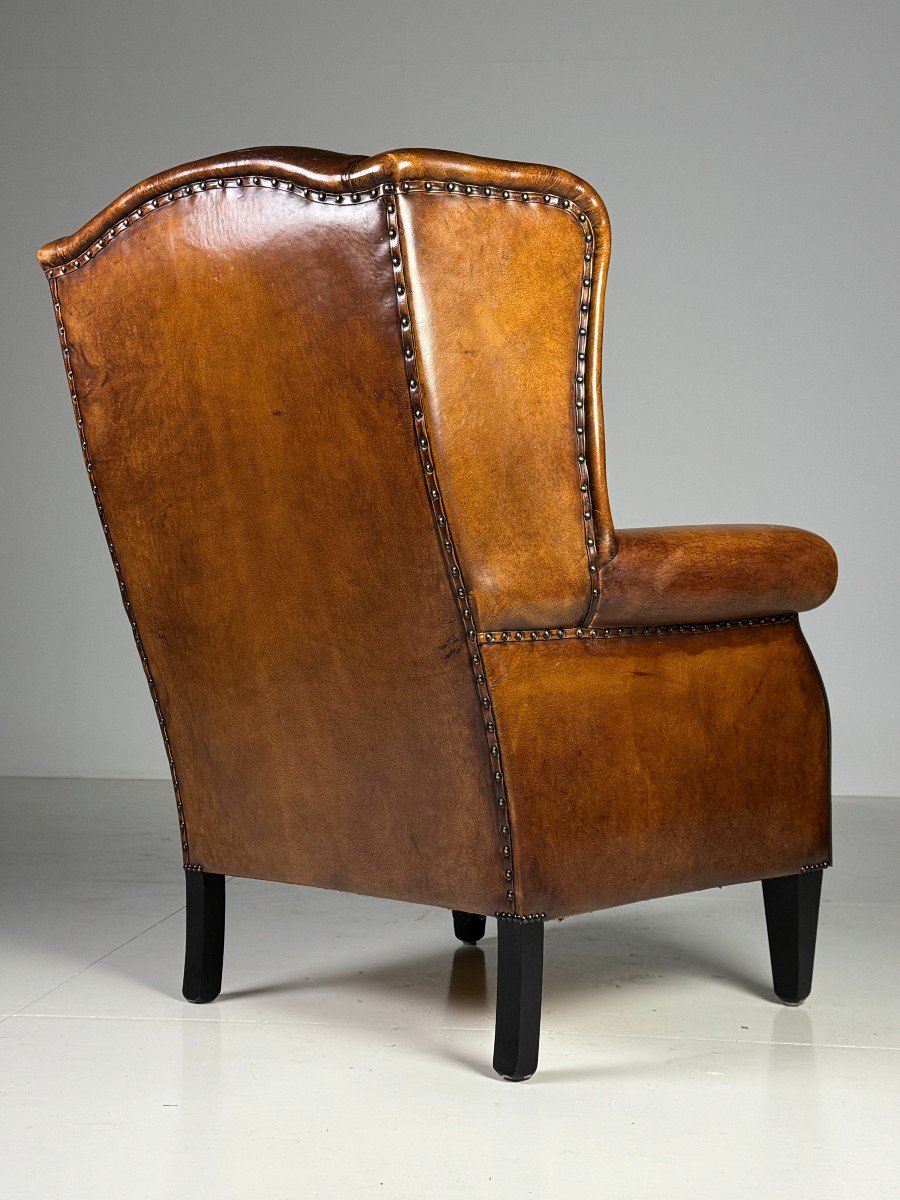 Fauteuil Club En Peau De Mouton-photo-3