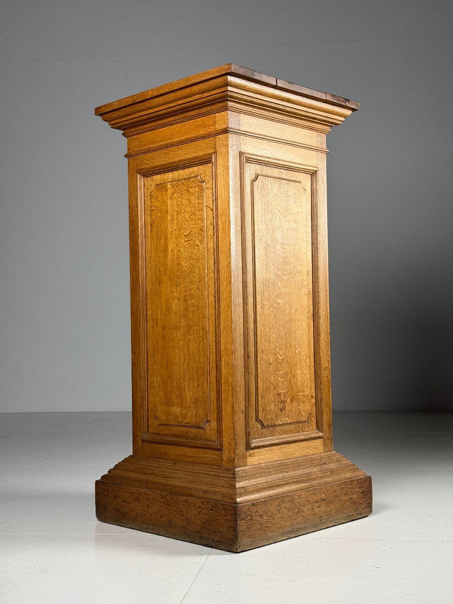 Large Oak Column From A Church