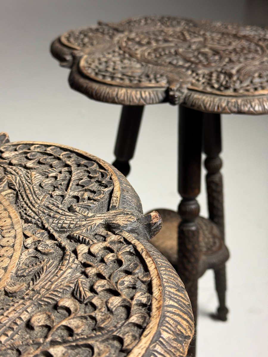 Set Of 2 Asian Side Tables-photo-6