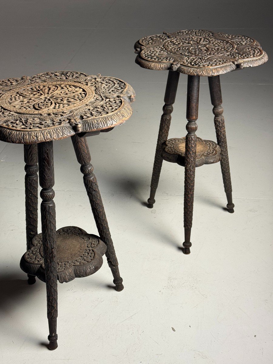 Set Of 2 Asian Side Tables-photo-7