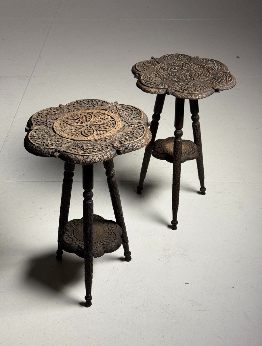 Set Of 2 Asian Side Tables