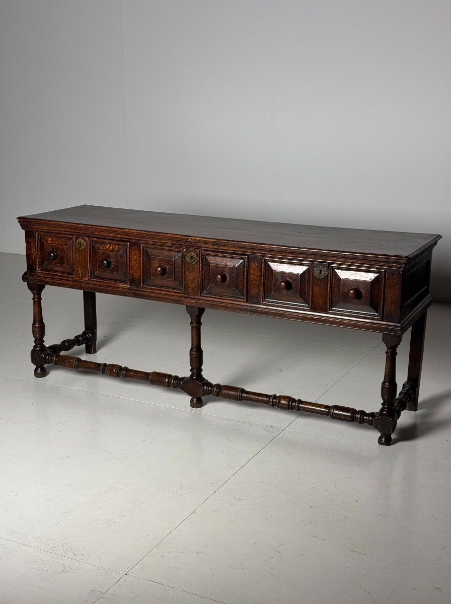 Antique English Oak Sideboard Circa 1800-photo-1