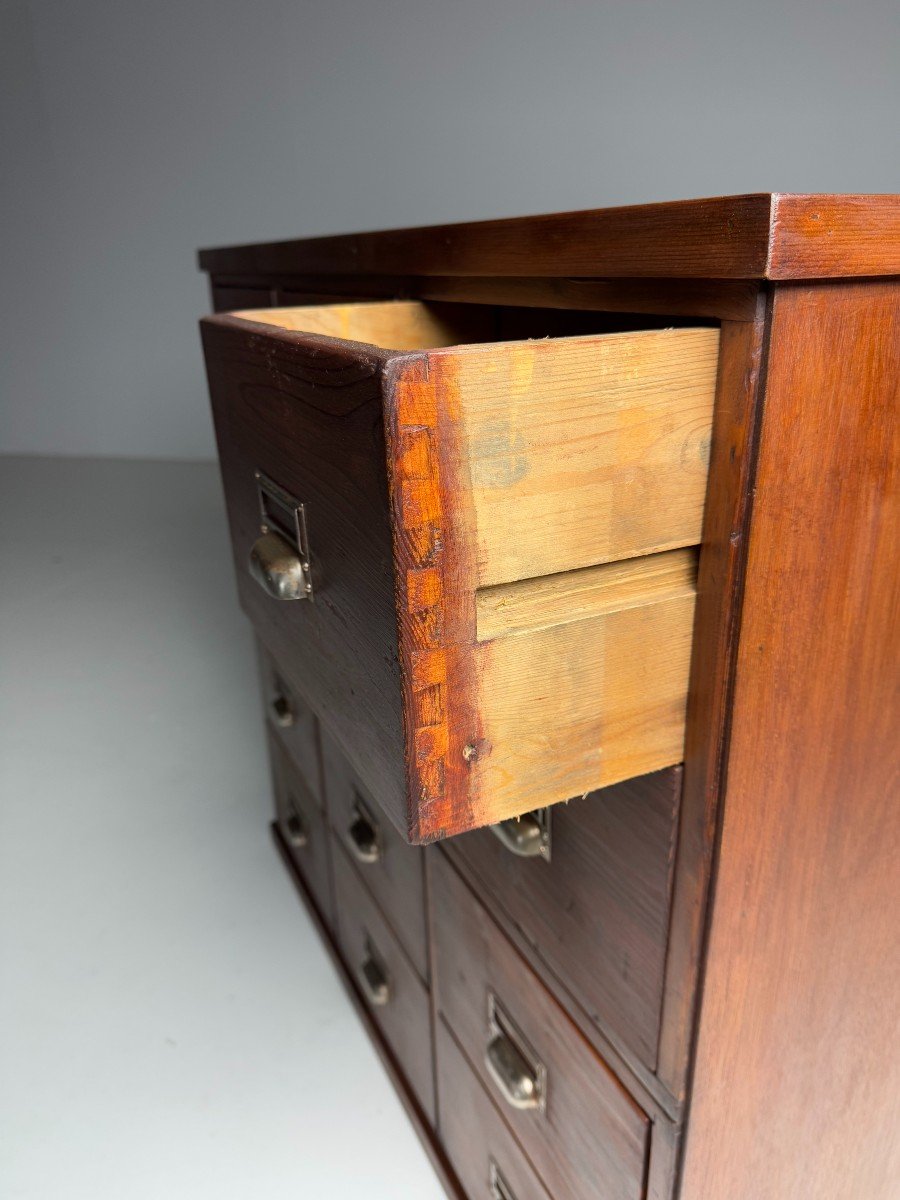 Vintage Apothecary Chest Of Drawers-photo-4