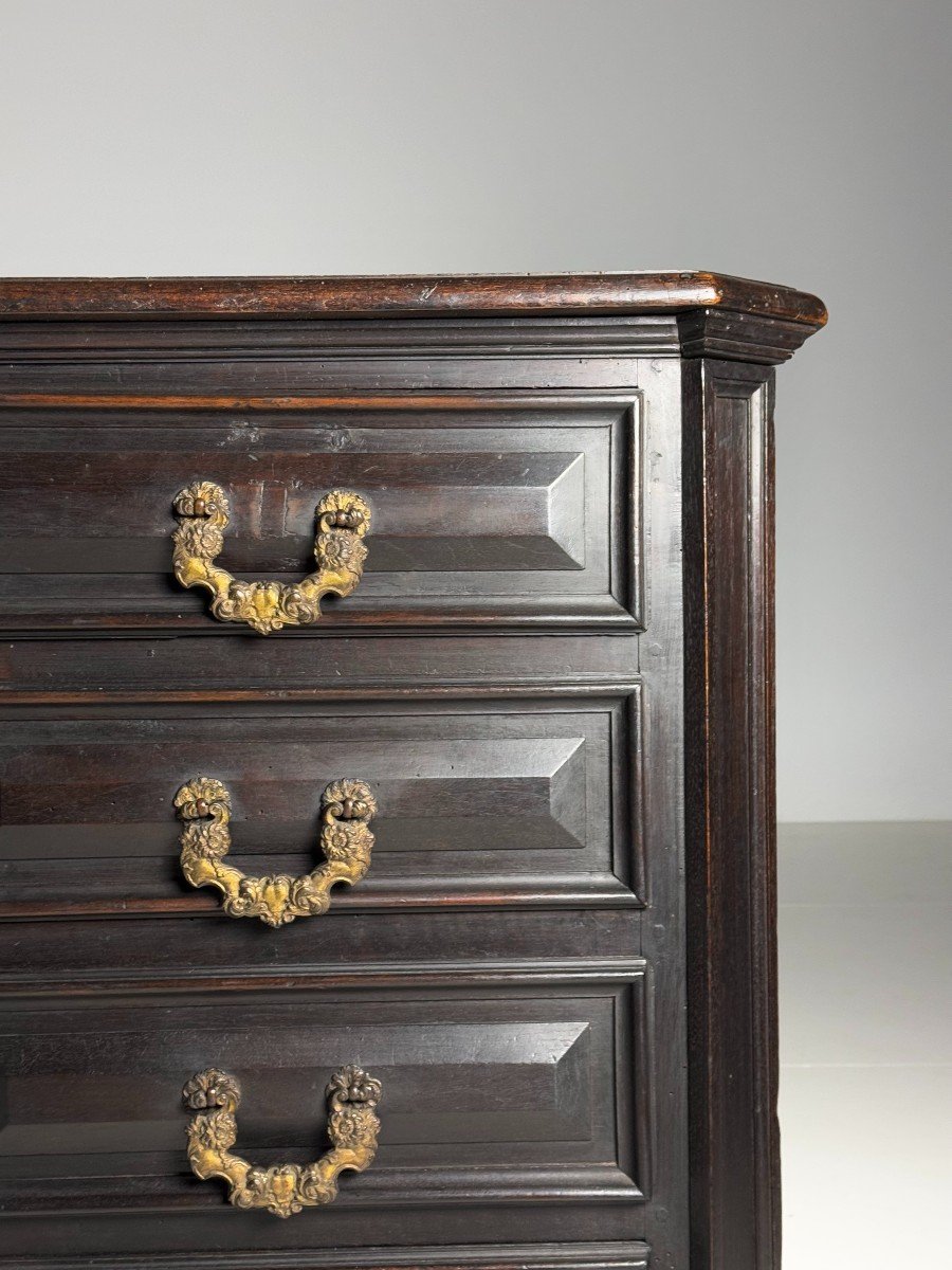 18th Century Italian Chest Of Drawers In Dark Walnut-photo-2