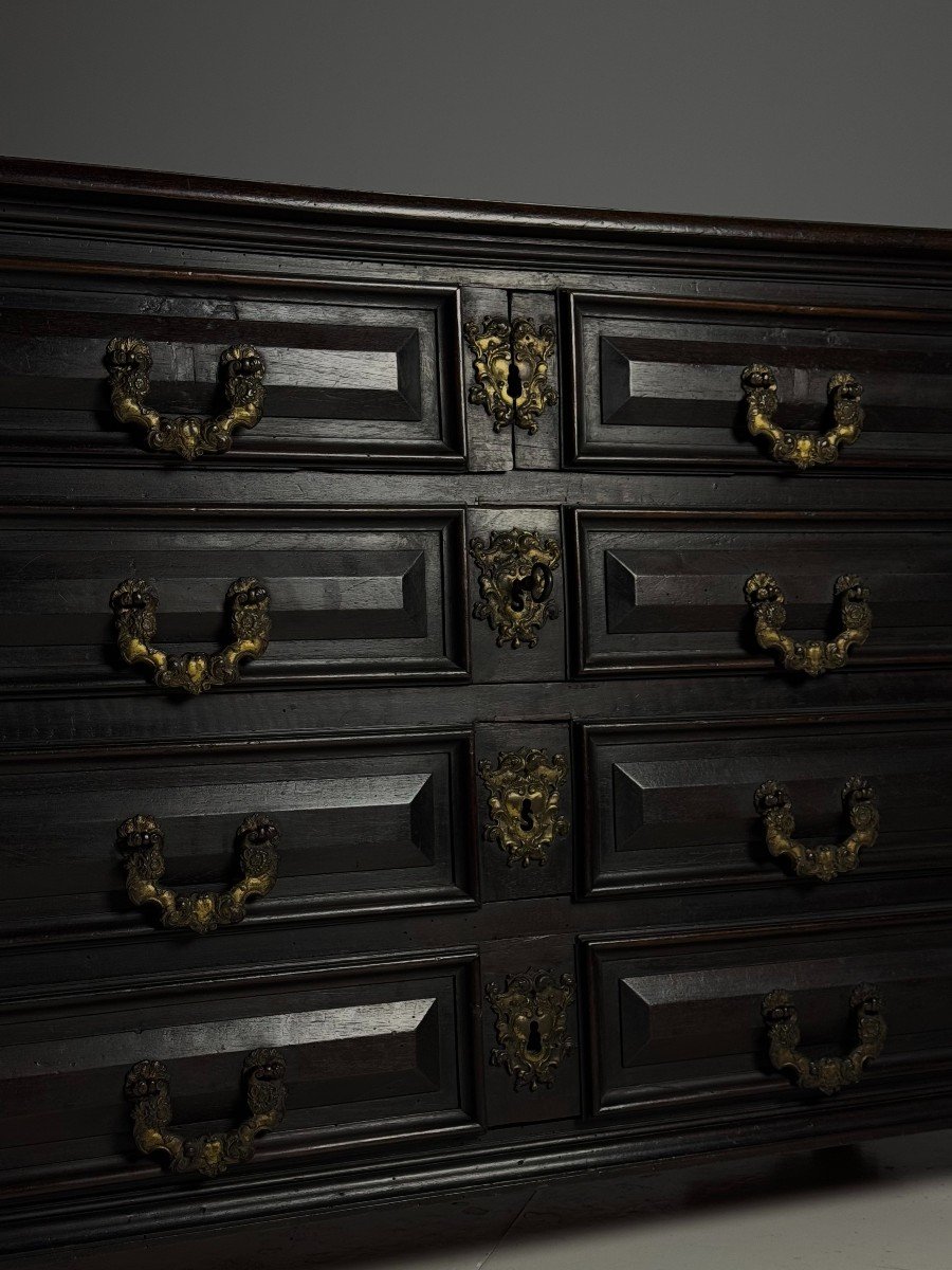 18th Century Italian Chest Of Drawers In Dark Walnut-photo-4