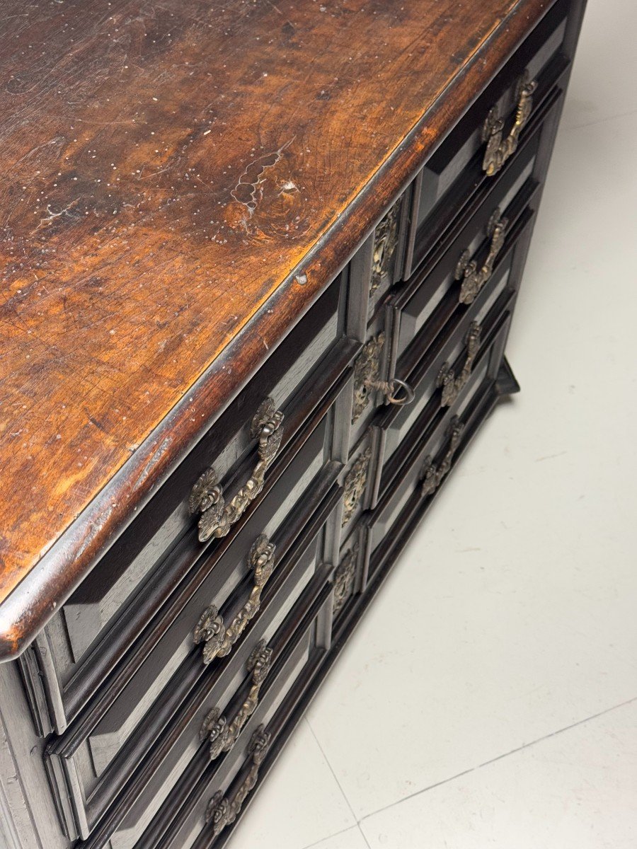 18th Century Italian Chest Of Drawers In Dark Walnut-photo-7